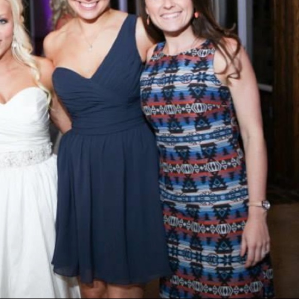 Mori Lee Navy Bridesmaid Dress